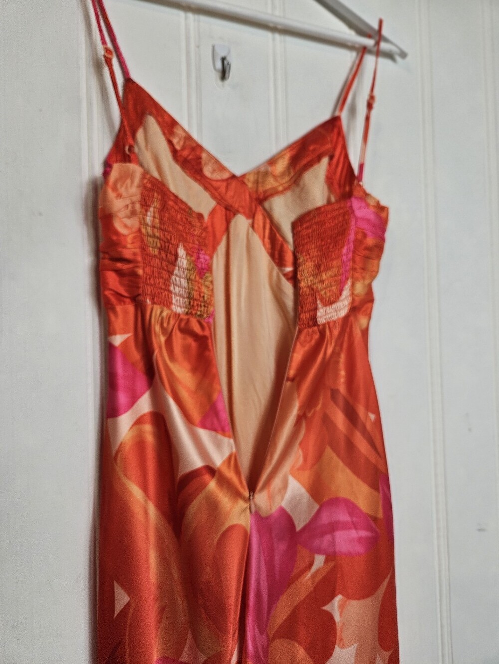 Hello Molly Red Satin Midi Dress Coquette Fairycore Romantic Slip Size 4 - Picture 11 of 15